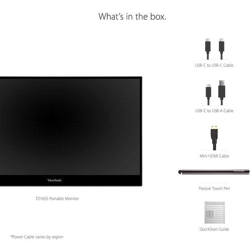 Écran tactile portable 15,6 pouces 1080p, alimentation bidirectionnelle, USB type C, sans fil, avec station d'accueil