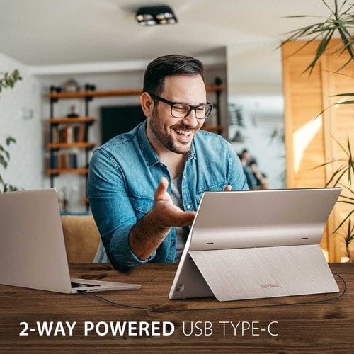 Écran tactile portable 15,6 pouces 1080p, alimentation bidirectionnelle, USB type C, sans fil, avec station d'accueil
