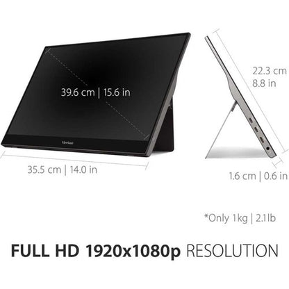 Écran tactile portable 15,6 pouces 1080p, alimentation bidirectionnelle, USB type C, sans fil, avec station d'accueil