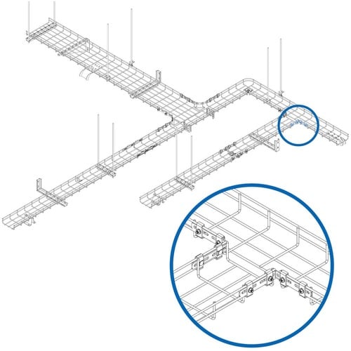 Acoplador de montaje SmartRack SRWBLCPLR de Tripp Lite by Eaton para bandeja de cables