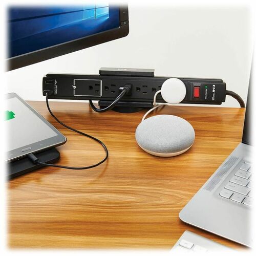 Support de serrage Tripp Lite par Eaton CLAMPUSBLK pour multiprise, protection contre les surtensions