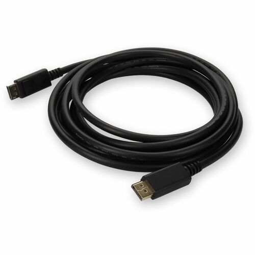 Cable adaptador DisplayPort 1.4 macho a DisplayPort 1.4 macho, color negro, de 4.5 m (15 pies)