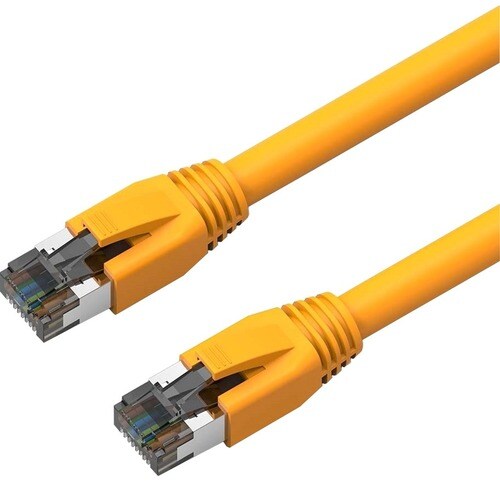 Axiom Memory Axiom 5FT CAT8 2000mhz S/FTP Shielded Patch Cable Snagless Boot (Yellow)