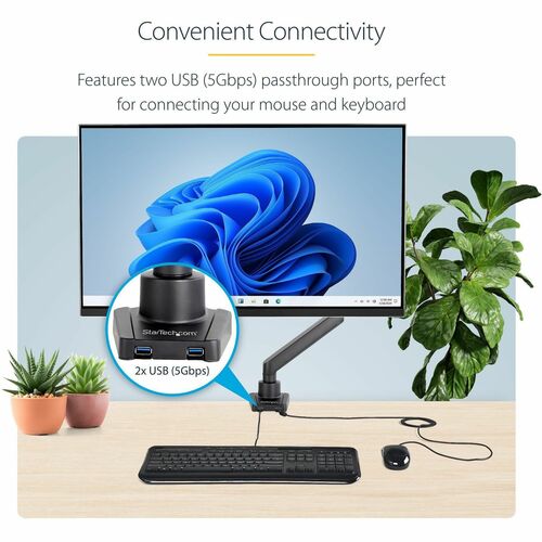 StarTech.com Desk Mount Monitor Arm with 2x USB 3.