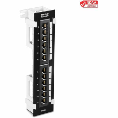 TRENDnet 12-Port Cat5e Unshielded Patch Panel, TC-P12C5V, Wall Mount,