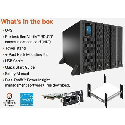 Vertiv Liebert GXT5 UPS-15kVA/15kW/208 and 120VAC|Online Rack/Tower En