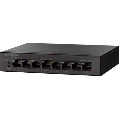 SG110D-08HP CONMUTADOR DE ESCRITORIO GIGABIT POE DE 8 PUERTOS REMANUFACTURADO
