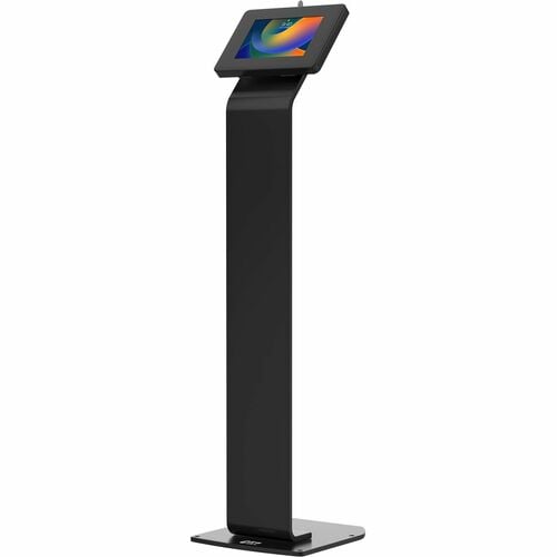 Quiosco de suelo pequeño con cerradura CTA Digital Premium (negro) - Pantalla de hasta 8" S