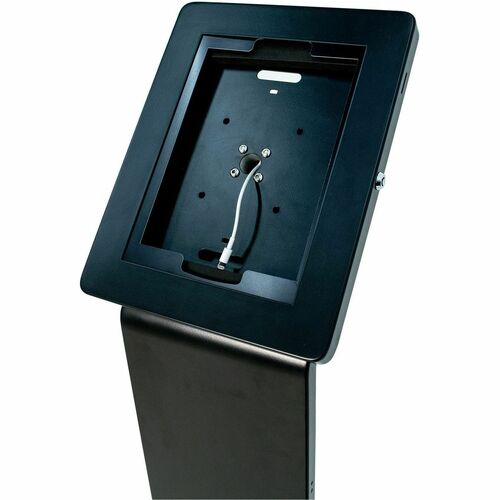 Quiosco de suelo pequeño con cerradura CTA Digital Premium (negro) - Pantalla de hasta 8" S