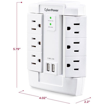 Cyber Power CyberPower MP1028WW 6-Outlet Surge Suppressor/Protector -