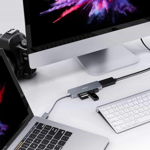 AUKEY 5 Port USB C Hub (Space Grey)