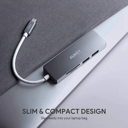 AUKEY 5 Port USB C Hub (Space Grey)