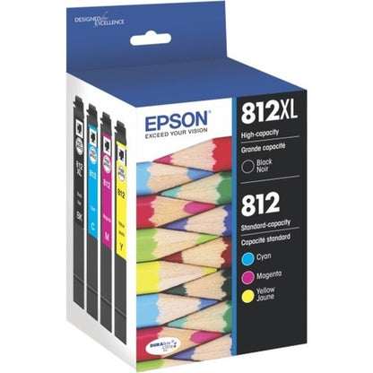 T812 TAPA ALTA NEGRA ESTÁNDAR TAPA COLOR COMBO CMY PAQUETE DE TINTA