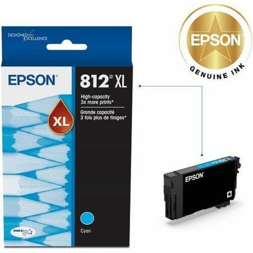 CARTOUCHE D'ENCRE CYAN HAUTE CAPACITÉ T812 AVEC SENSORMATIC