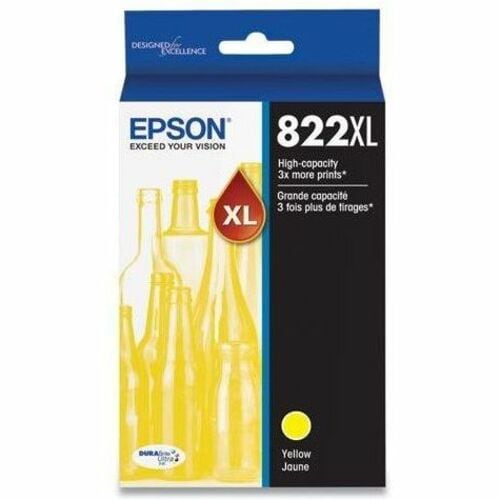 Cartucho de tinta original Epson T822 de alto rendimiento (amarillo)