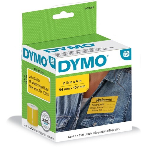 Dymo LabelWriter Name Badge Labels - 2 1/8" (53.98 mm) Heigh