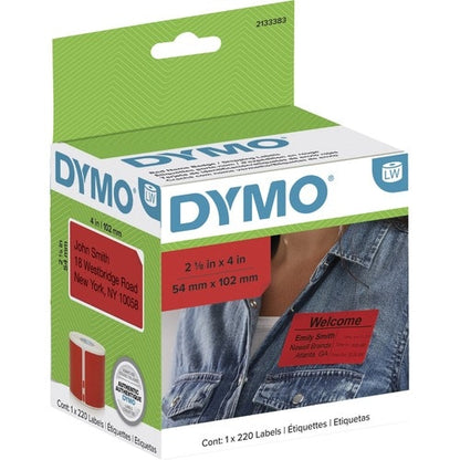 Dymo LabelWriter Name Badge Labels - 2 1/8" (53.98 mm) Heigh