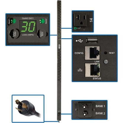 Tripp Lite by Eaton 24-Outlets PDU - Monitored - NEMA L5-30P - 24 x NE