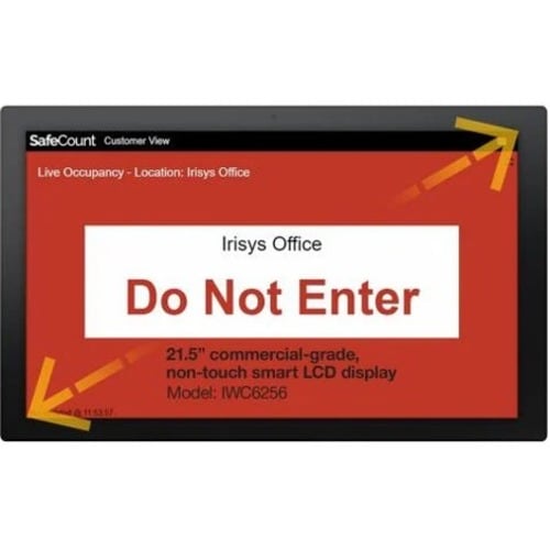 Pantalla LCD SafeCount de Fluke Networks: impresión/mensaje "Es seguro entrar"