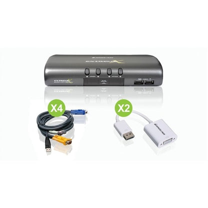 KIT KVMP DE 4 PUERTOS VGA CON AUDIO OSD
