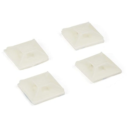 StarTech.com Lot de 100 supports de serre-câbles avec ruban adhésif pour serre-câbles de 3,2 mm de large - N