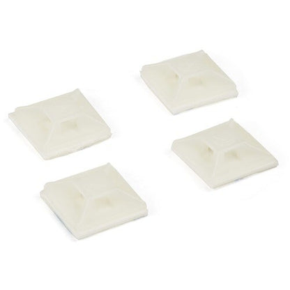 StarTech.com Lot de 100 supports de serre-câbles avec ruban adhésif pour câbles de 3,2 mm de large