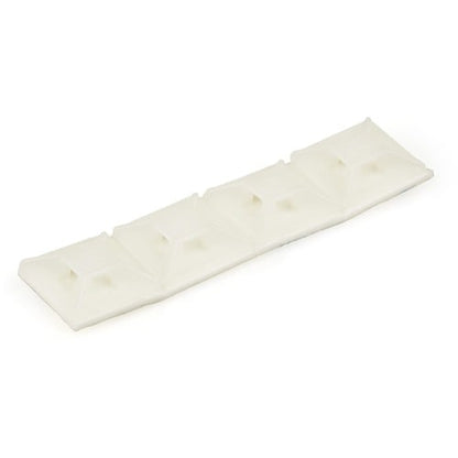 StarTech.com Lot de 100 supports de serre-câbles avec ruban adhésif pour serre-câbles de 3,2 mm de large - N