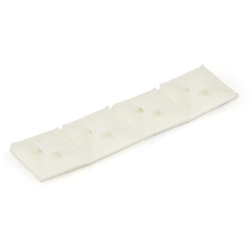 StarTech.com Lot de 100 supports de serre-câbles avec ruban adhésif pour serre-câbles de 3,2 mm de large - N