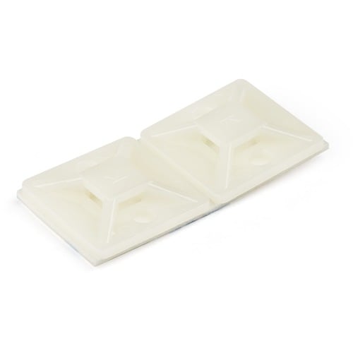 StarTech.com Lot de 100 supports de serre-câbles avec ruban adhésif pour serre-câbles de 4,6 mm de large - N