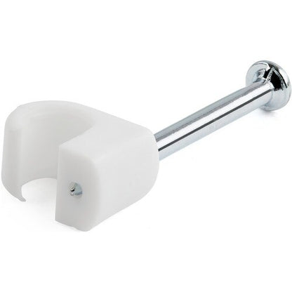 StarTech.com Paquete de 100 clips para cables (M) con clavos - Abrazaderas reutilizables para clavar - Montaje de cables