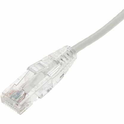 Câble Ethernet fin en PVC blanc Cat. 6 AddOn 35 pieds, anti-accroc, transparent