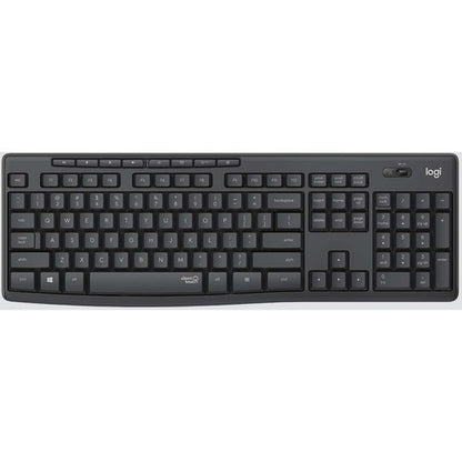 Ensemble clavier et souris sans fil silencieux Logitech MK295, graphite