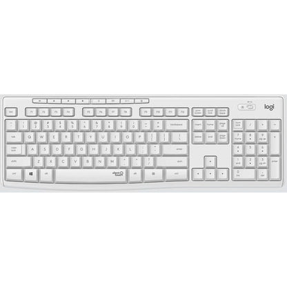 Ensemble clavier et souris sans fil silencieux Logitech MK295, blanc cassé