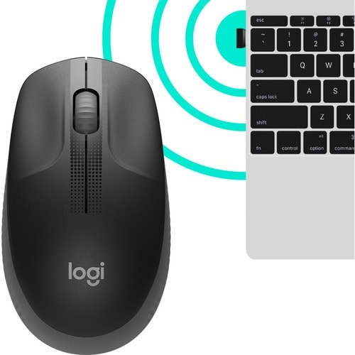 Logitech Wireless Mouse M190 - Full Size Ambidextrous Curve Design, 18