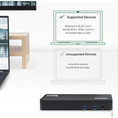 Station d'accueil triple écran USB C Plugable avec