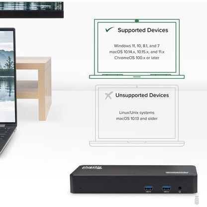 Station d'accueil triple écran USB C Plugable avec