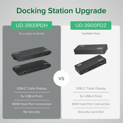 Station d'accueil triple écran USB C Plugable avec