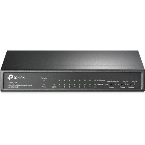 9PORT UNMANAGED SWITCH W/ 8 POE+ PORTS