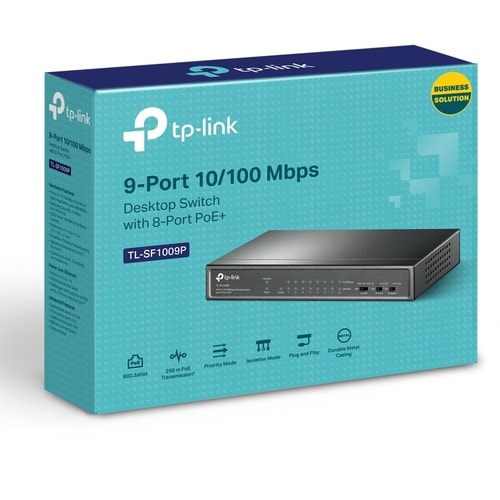 9PORT UNMANAGED SWITCH W/ 8 POE+ PORTS