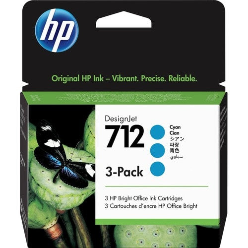 3PK 712 CARTUCHO DE TINTA CIAN