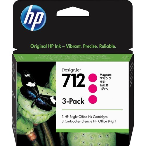 CARTUCHO DE TINTA MAGENTA 712, PAQUETE DE 3