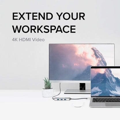 HUB USB C ENCHUFABLE ADAPTADOR MULTIPUERTO HUB 7 EN 1