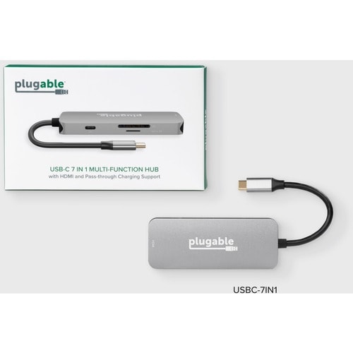HUB USB C ENCHUFABLE ADAPTADOR MULTIPUERTO HUB 7 EN 1