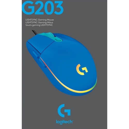 LOGITECH G203 LIGHTSYNC GAMING MOUSE BLUE MULTI 4
