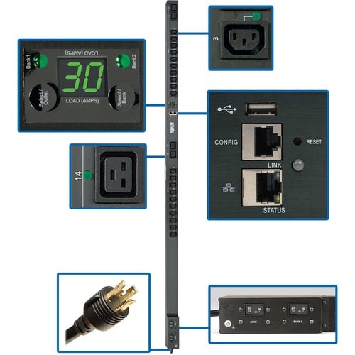Tripp Lite by Eaton PDUNVR30HVLX 24-Outlets PDU - Monitored - NEMA L6-