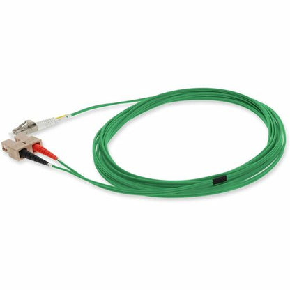 Câble fibre optique duplex OM1 vert OFNR (riser) AddOn 1 m SC (mâle) vers LC (mâle)