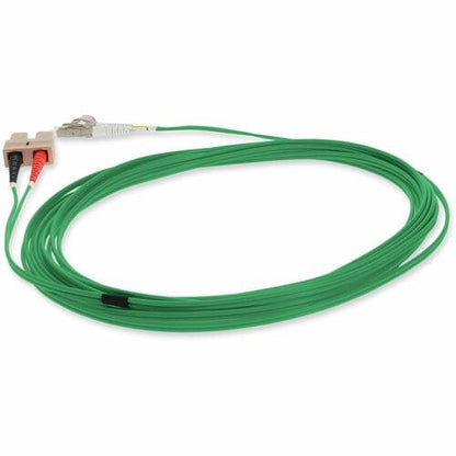 Câble fibre optique duplex OM1 vert OFNR (riser) AddOn 1 m SC (mâle) vers LC (mâle)