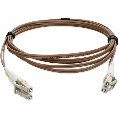 Câble de raccordement fibre optique PVC duplex OM1 marron LC (mâle) vers LC (mâle) AddOn 1 m