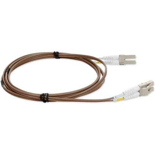 Câble de raccordement fibre optique PVC duplex OM1 marron LC (mâle) vers LC (mâle) AddOn 1 m