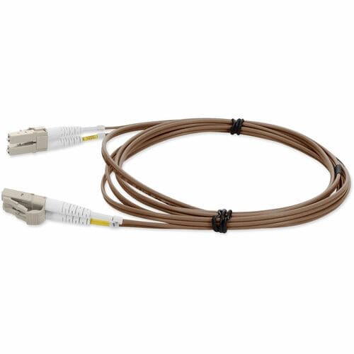 Câble de raccordement fibre optique PVC duplex OM1 marron LC (mâle) vers LC (mâle) AddOn 1 m